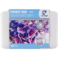 Van Gogh aquarelverf pocketbox - 12 halve napjes - roze/violet