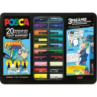 Posca PC-1MC/PC-3M/PC-5M Manga acrylmarkerset (20 stuks)