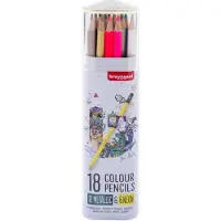 Bruynzeel Kleurpotloden blik metallic & neon | 18 kleuren
