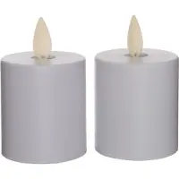 Anna's Collection Led waxinelicht 4,5 x 8 cm | Wit | Bewegende vlam | 2 stuks