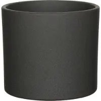 Mica Decorations Era pot rond donkergrijs mat h17,5xd19,5 cm