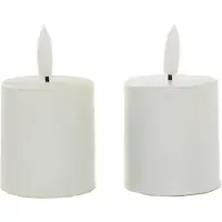 Anna's Collection LED Stompkaars Mino Wit D 4,5 H 8 Cm 2 Stuks