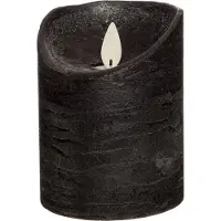 Anna's Collection LED Stompkaars Rustiek Zwart D 7,5 H 10 Cm