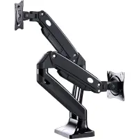 Gembird Full-motion dubbele monitorarm met gasveer, 17”-35”
