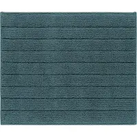 Casilin Badmat Antislip 50x60cm Luca - Waterabsorberende Badkamermat - Wasbaar en Sneldrogend - Voor Douche en Bad - 100% Katoen - Rechthoek - Blauw