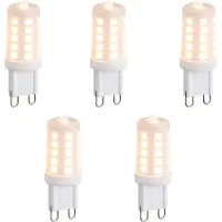 LUEDD Set van 5 G9 dimbare LED lampen opaal 3W 250 lm 2200K