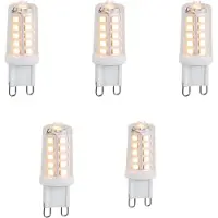LUEDD Set van 5 G9 3-Step Dimbare LED Lampen 3W 250lm 2700K