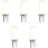 LUEDD Set van 5 G9 3-staps dimbare LED lampen opaal 4.5W 500 lm 4000K