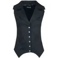 Gothicana by EMP - Gothic Bodywarmer - Dark Romance - S tot XXL - voor Vrouwen - zwart - Maat L