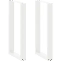 vidaXL Bartafelpoten 2 st U-vormig 50x(90-91)cm staal wit