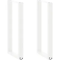 vidaXL Console tafelpoten 2 st U-vormig 38x(72-73) cm staal wit