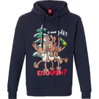 Apollo Heren kersttrui met capuchon kerst print