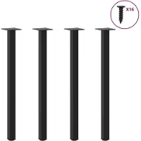 vidaXL Console tafelpoten 4 st 72-74 cm staal zwart