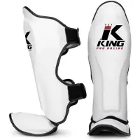 King Pro Boxing Kickboks Scheenbeschermers KPB/SG 3 Wit