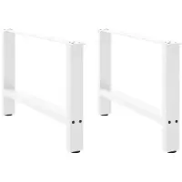 vidaXL Salontafelpoten 2 st 70x(42-43) cm staal wit