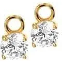 Trendjuwelier huiscollectie TFT Creoolhanger Zirkonia Geelgoud Glanzend