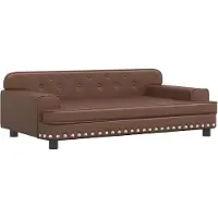 vidaXL Hondenmand 90x53x30 cm kunstleer bruin