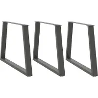 vidaXL Eettafelpoten 3 st V-vormig 100x(72-73,3) cm staal antraciet