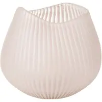 J-Line vaas Streep - glas - lichtroze - small