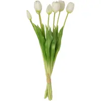 J-Line Boeket Tulpen 7Stuks Pu Wit Large