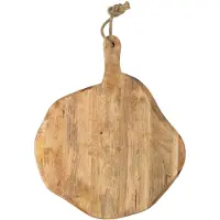 J-Line Organic Rond snijplank - hout - naturel - L