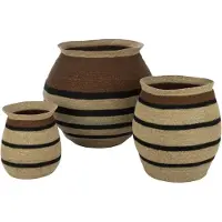 OEM Tuinset voor 3 personen met een bruin-zwarte rattanlook afwerking