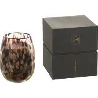 J-Line 35738 Geurkaars Mia Zwart/Mix Glas Small - 10 x 10 x 13,75 cm