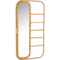 J-Line Mirror ladder rattan natural