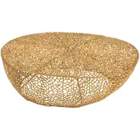 J-Line Salontafel rond laag koraalpatroon aluminium goud