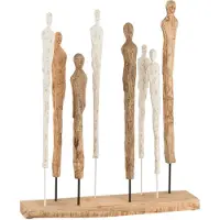 J-Line Figuren 8 Dun Mango Hout/Aluminium Wit/Naturel