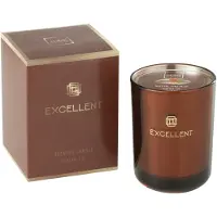 J-Line geurkaars Excellent bruin - Siberia Fir - glas - 50 uur brandduur