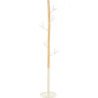 J-Line kapstok - hout - wit/naturel
