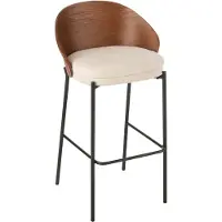 J-Line Bar chair lone ply wood/metal brown/beige