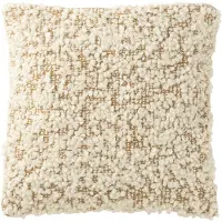 J-Line Kussen Vierkant Bouclé Katoen/Polyester Camel/Crème