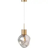 J-Line Hanglamp Goud Metaal/Glas Grijs