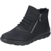Rieker Boots 'Klassische Stiefelette Damen Z0051-01 Kunststoff (Synthetik) in schwarz' zwart