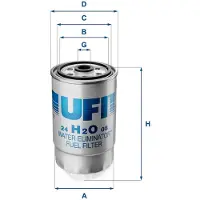 Ufi 24.H2O.08 Brandstoffilter