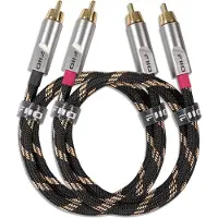 Fiio LR-RCA4S - RCA Audiokabel - Vergulde Connectoren - 20 cm - Zwart