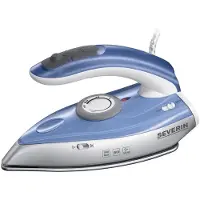 Severin BA 3234 - Reisstrijkijzer - Stoom - of Droogstrijken - Sprayfunctie - RVS zool - Temperatuur Traploos instelbaar - Extra Compact en Inklapbaar voor op reis - 115 / 230 Volt schakelbaar