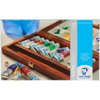Taidepiste Aquarelverf - Kist - - 12 tubes