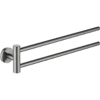 Guido Gusto Handdoekrek draaibaar gun metal rond