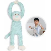 Funnies Slingeraap Mint 45 cm - Zachte Knuffelaap, Knuffel, Knuffeldier - Pluche Speelgoed - Schattige Knuffelvriend voor Baby’s en Peuters - Ideaal als Troost Pop, Knuffelbeest of Cadeau