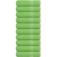 vidaXL Badhanddoeken FROGN 10 st 100x150 cm 360 g/m² appelgroen