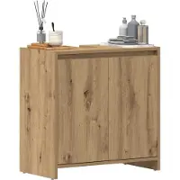 vidaXL Wastafelkast 60x33x60 cm bewerkt hout artisanaal eikenkleurig