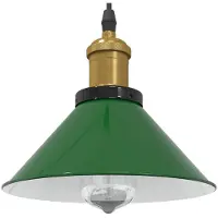 vidaXL Hanglamp in hoogte verstelbaar E27 Ø22 cm metaal glanzend groen