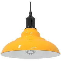 vidaXL Hanglamp in hoogte verstelbaar E27 Ø31 cm metaal glanzend geel