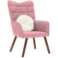 vidaXL Relaxstoel fluweel roze