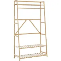 vidaXL Kledingrek met schappen 110x40x180 cm bamboe
