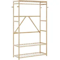 vidaXL Kledingrek met schappen 110x40x175 cm bamboe