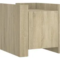 vidaXL Nachtkastje 45x50x50 cm bewerkt hout sonoma eikenkleurig